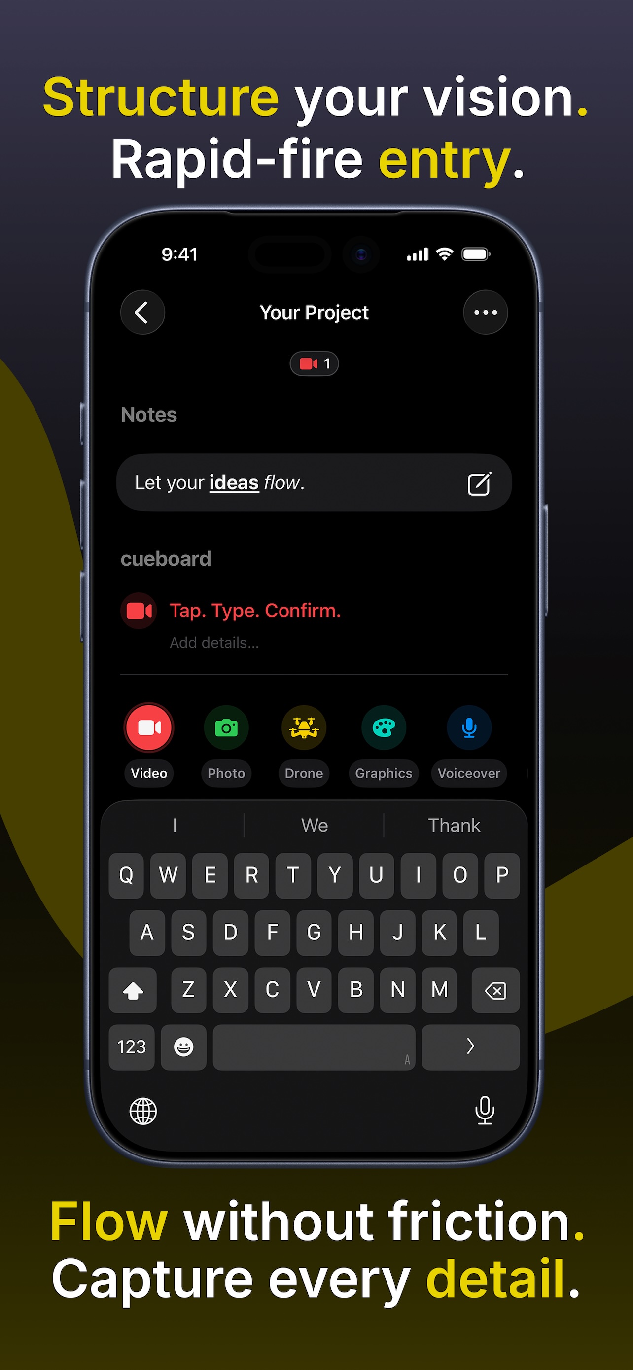 Cueboard Flow Mode for Shot List Planning